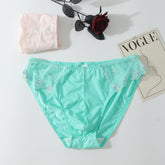 Fancy Satin Floral Lace Men's Panties - Cissify