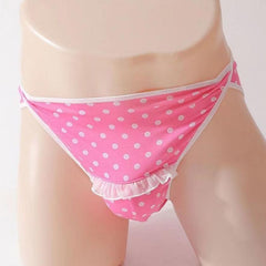 Cute Pink Polka Dot Men's Panties