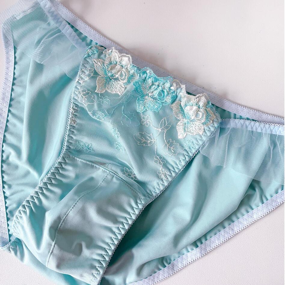 Classic Frilly Floral Satin Men's Panties - Cissify