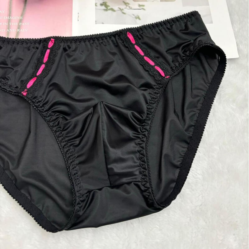 Classic Shiny Satin Pouch Panties - Cissify