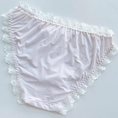 Cute Bow Satin Lace Trim Men's Panties - Cissify