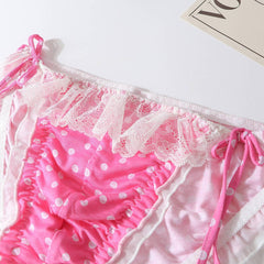 Cute Pink Frilly Polka Dot Men's Panties - Cissify