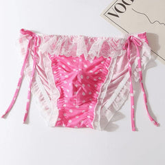 Cute Pink Frilly Polka Dot Men's Panties - Cissify