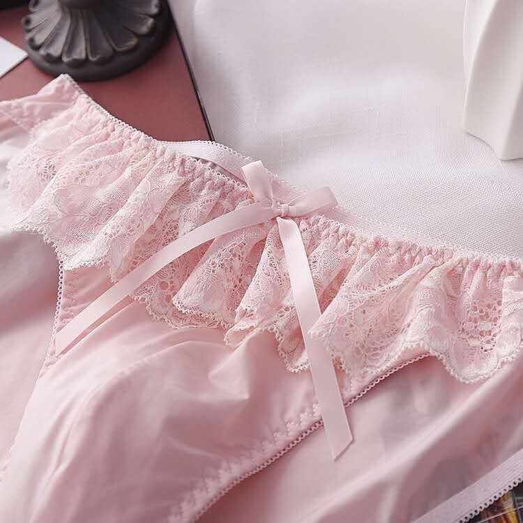 Cute Pink Lace Bow Panties for Men - Cissify