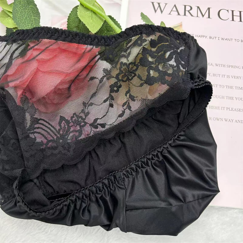 Erotic Black Lace Panties for Men - Cissify