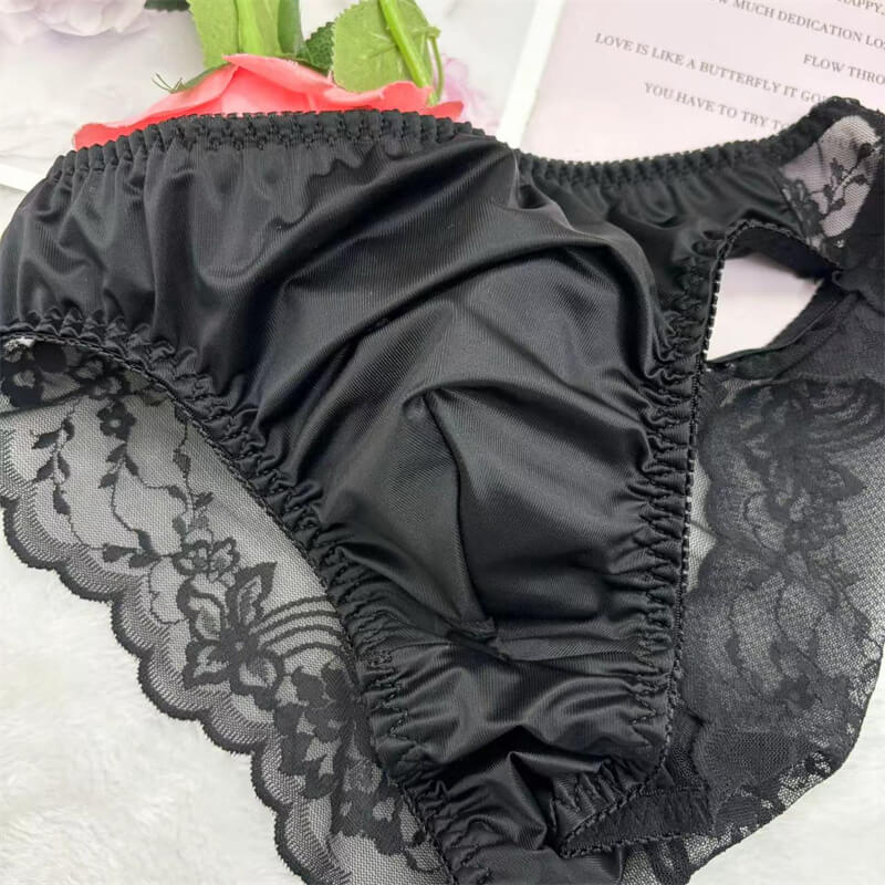 Erotic Black Lace Panties for Men - Cissify