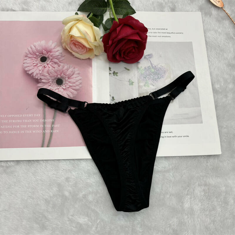 Exotic Black Leopard Print Panties Thong - Cissify