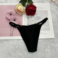 Exotic Black Leopard Print Panties Thong - Cissify