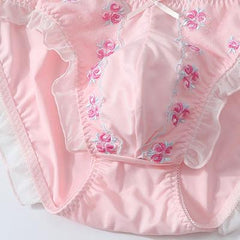 Fancy Frilly Floral Satin Men's Panties - Cissify