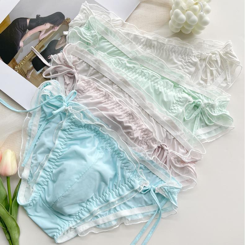 Frilly Side Tie Men's Satin Panties - Cissify