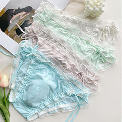 Frilly Side Tie Men's Satin Panties - Cissify