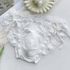 Frilly Side Tie Men's Satin Panties - Cissify
