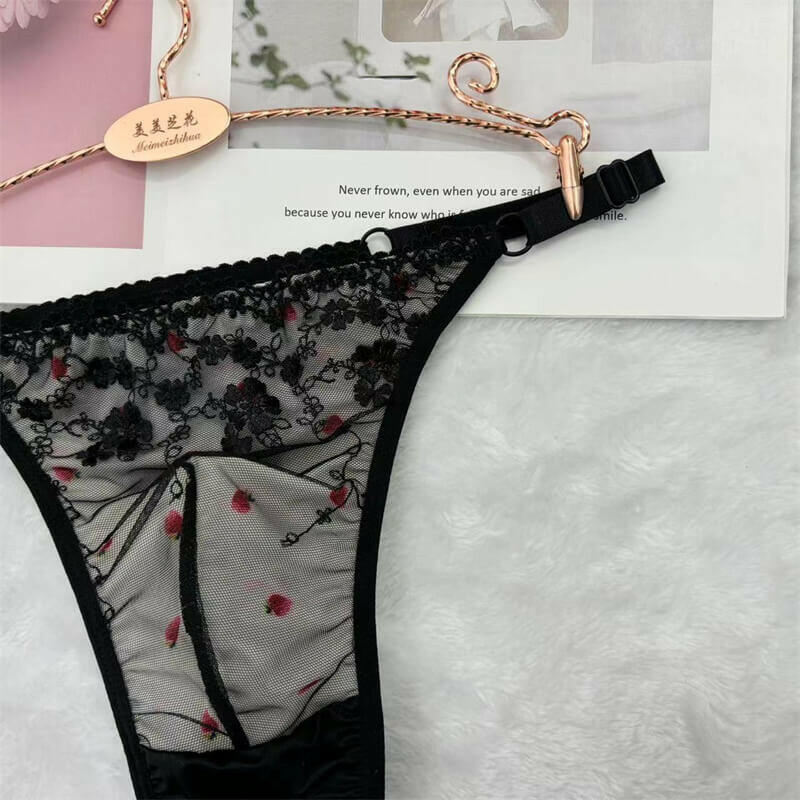 Lace Mens Thong Panties with Adjustable Thin Strap - Cissify