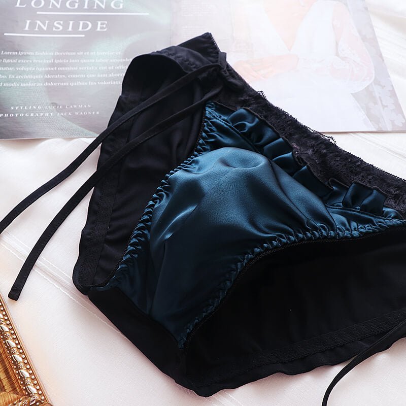 Luxury Bow Men's Satin Panties - Cissify