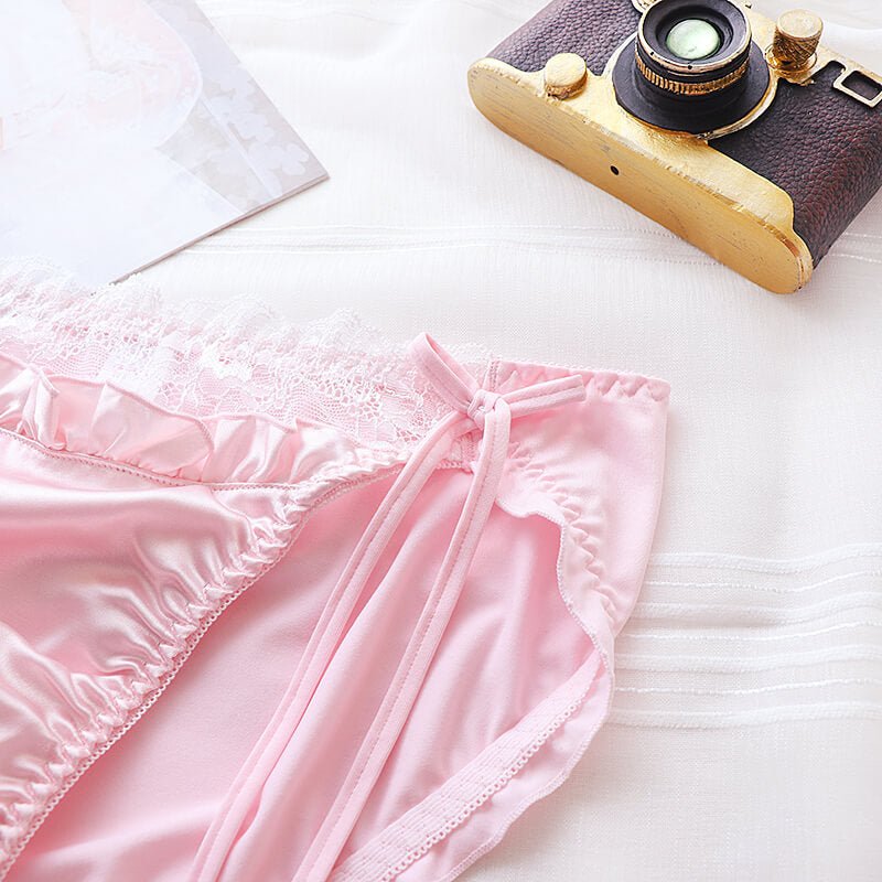 Luxury Bow Men's Satin Panties - Cissify