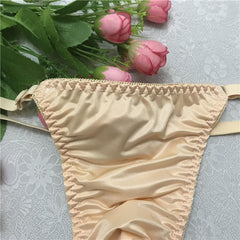 Luxury Nude Satin Men’s Thong - Cissify