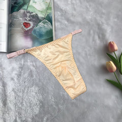 Luxury Nude Satin Men’s Thong - Cissify