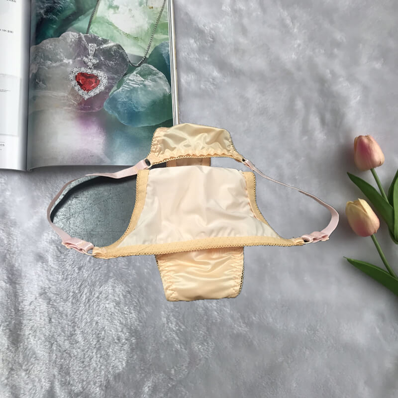 Luxury Nude Satin Men’s Thong - Cissify