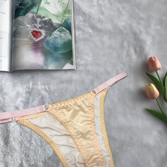 Luxury Nude Satin Men’s Thong - Cissify