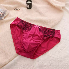 Luxury Satin Lace Flower Men's Panties - Cissify
