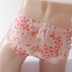 Pretty Ruffled Mesh Floral Men's Panties - Cissify