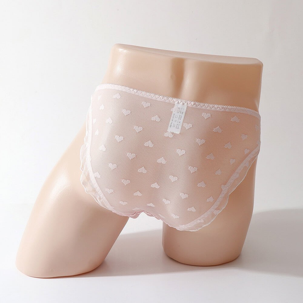 Satin Frilly Panties Knickers with Lace Trim - Cissify