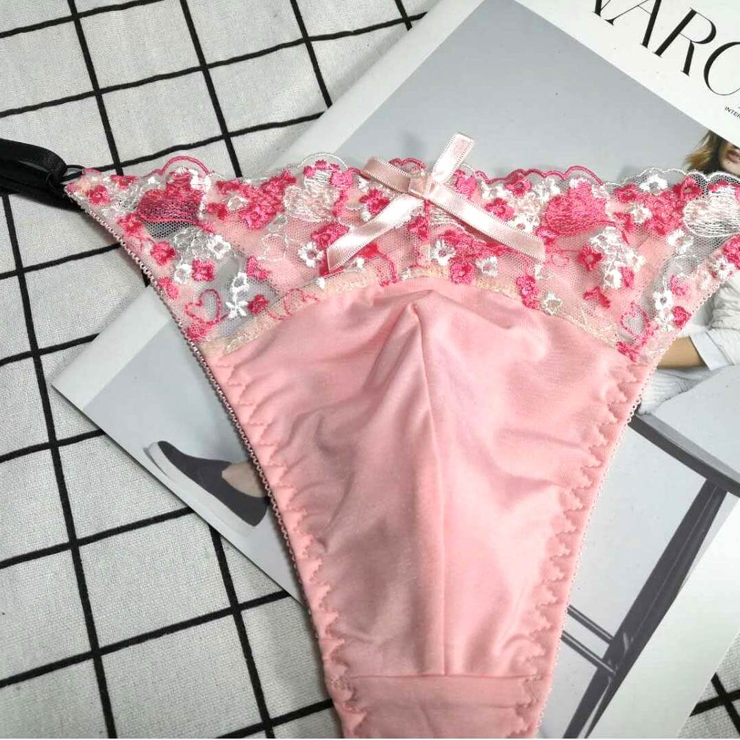 Sexy Floral Lace Mesh Thong for Men - Cissify