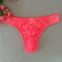 Sexy Pink Lace Thong Panties - Cissify
