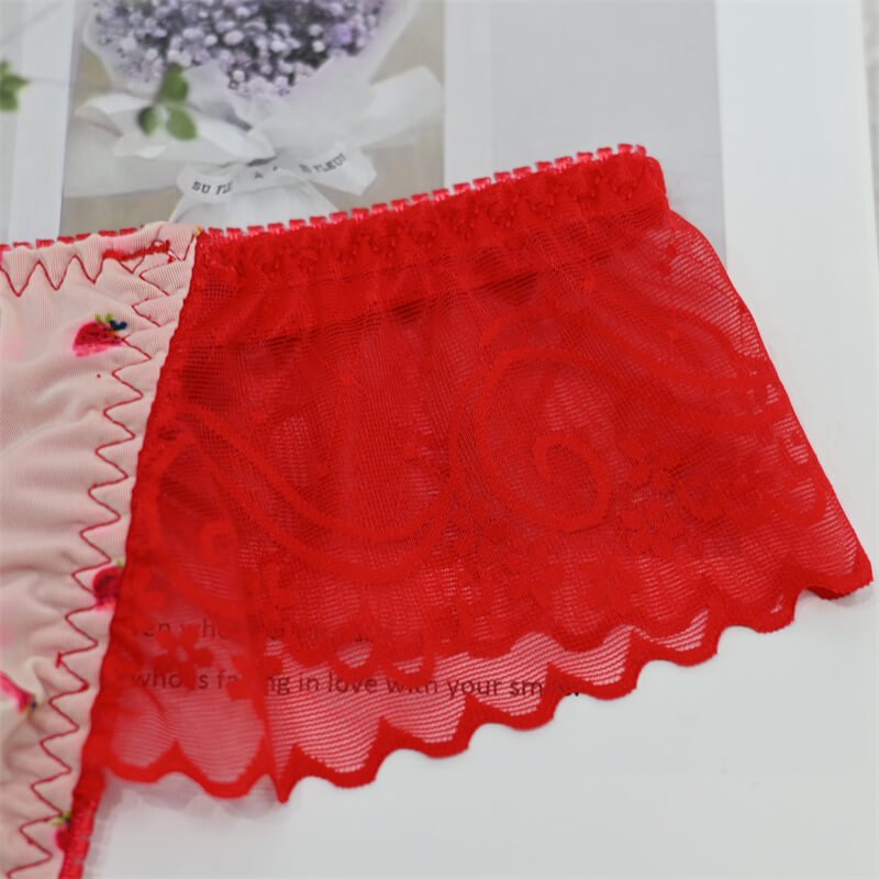 Sexy Red Thong with Lace Trim - Cissify