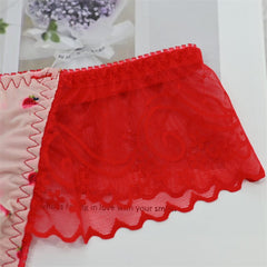 Sexy Red Thong with Lace Trim - Cissify