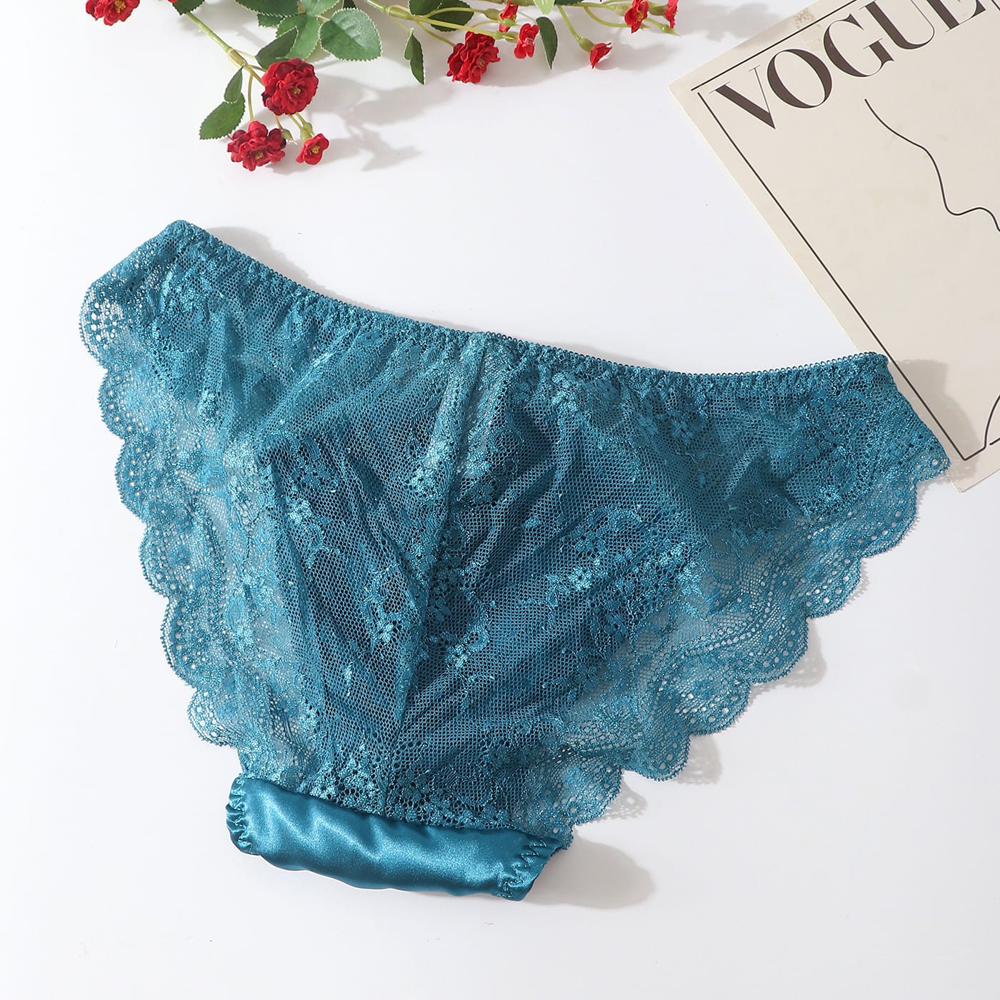 Sexy Satin Men Lace Pouch Panties - Cissify