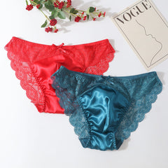 Sexy Satin Men Lace Pouch Panties - Cissify