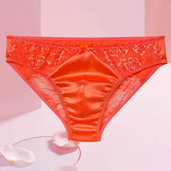 Sexy Silk Men's Lace Pouch Panties - Cissify