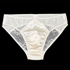 Sexy Silk Men's Lace Pouch Panties - Cissify