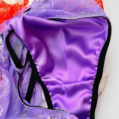 Silk Transparent Panelled Pouch Panties - Cissify